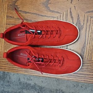 Ecco red suede sneakers